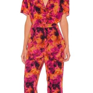 Song of Style Cora Pant in Sunburst Multi Pink and Orange REVOLVE Size Medium